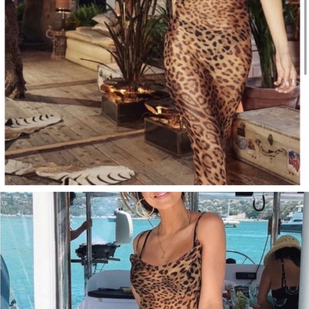 Rat and boa dress , Valentina is a semi-sheer leopard maxi